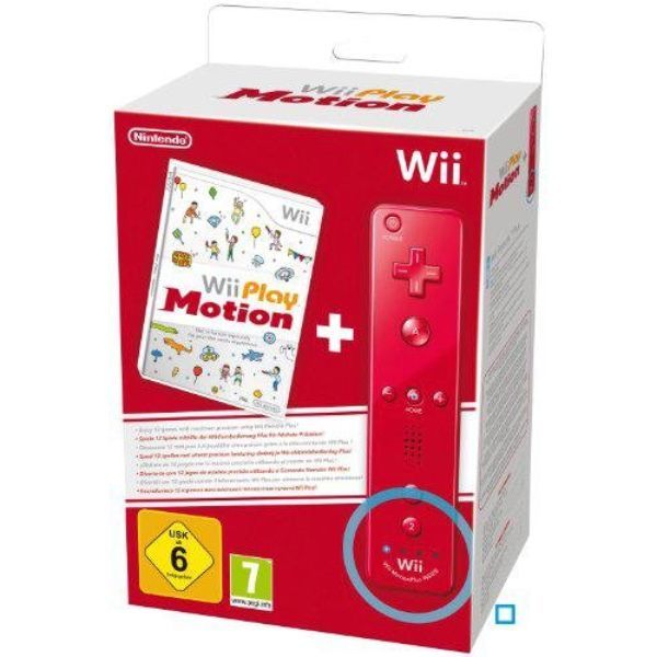 Wii Play Motion : 12 jeux + Télécommande Wii Plus rouge