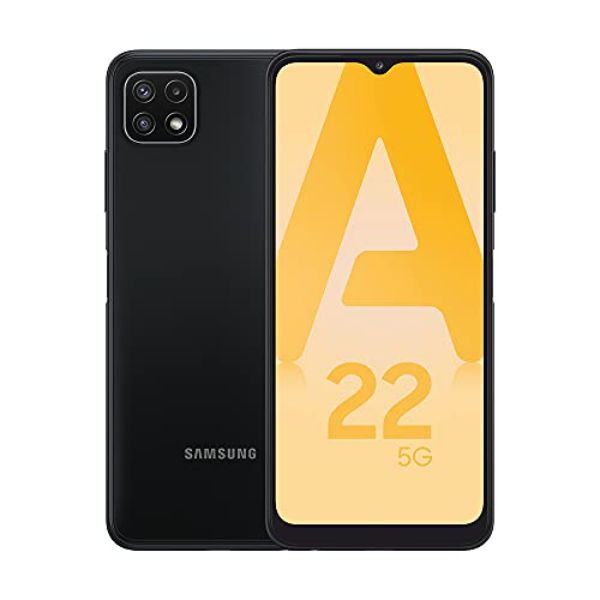 Samsung Galaxy A22, Téléphone Mobile 5G 128Go Noir, Carte SIM Non Incluse, Smartphone Android, Version FR