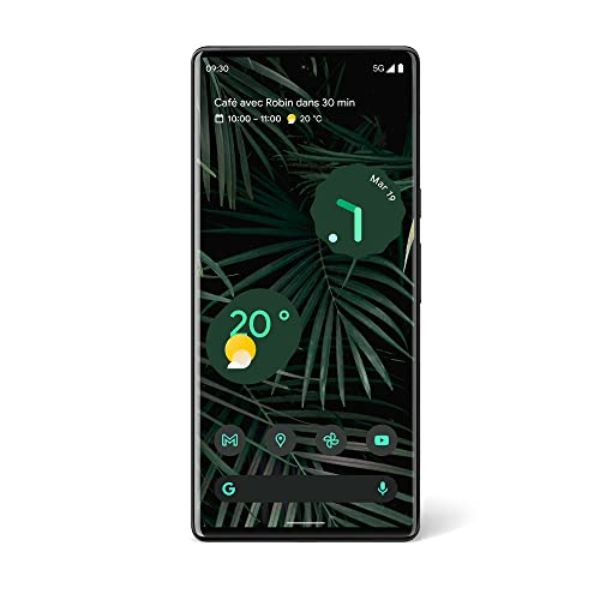 Google Pixel 6 Pro – Smartphone Android 5G débloqué avec Appareil Photo de 50 Mpx et Objectif Grand Angle – [128 GB] – [Noir Carbone] Version FR