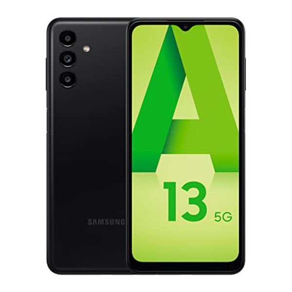 Samsung Galaxy A13 5G, Téléphone Portable Carte SIM Non Incluse, Écran 6,6″ Infinity-V, Smartphone, 4 Go RAM, Stockage 64 Go, Batterie de 5 000 mAh, Téléphone 5G Noir, Android 12 [Version FR]