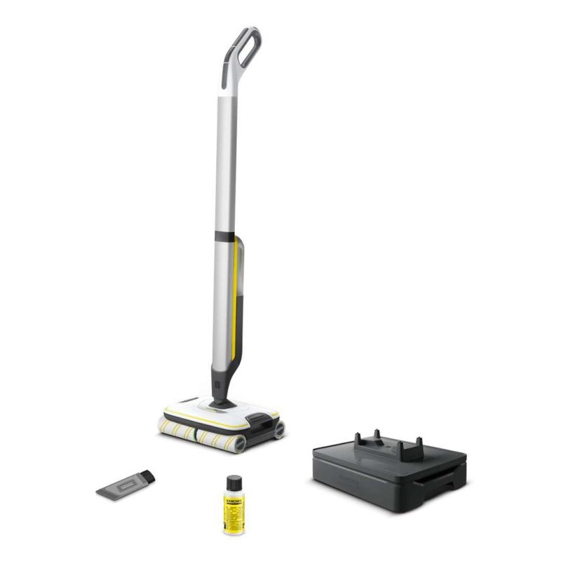 Kärcher Nettoyeur de Sols FC 7 Cordless, Avec 4 Rouleaux Microfibres Contrarotatifs, Durée d&rsquo;Utilisation de la Batterie : env. 45 min, Rendement de Surface par Charge de Batterie : env. 175 m²