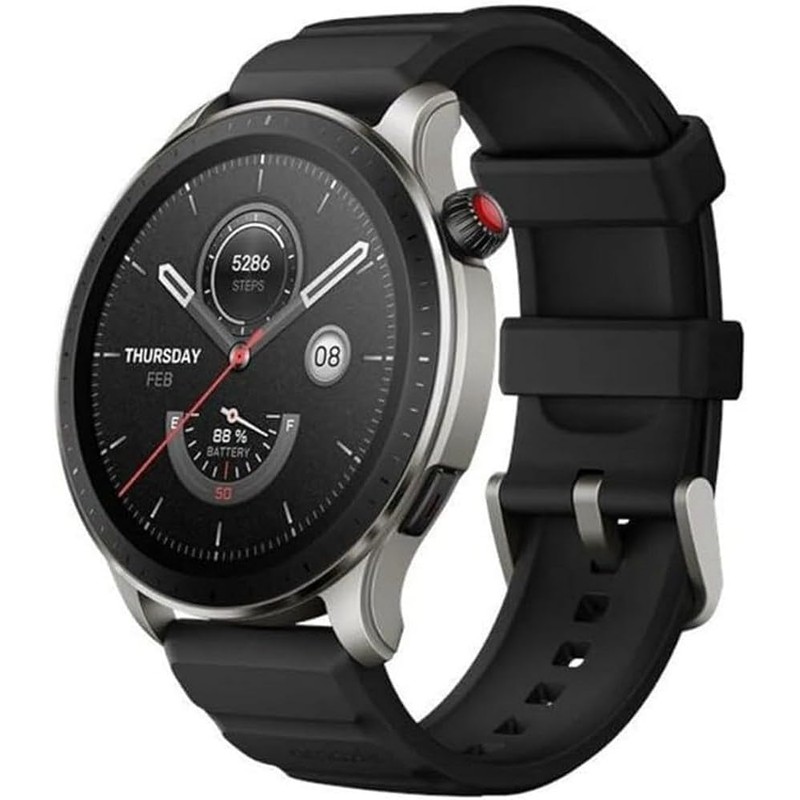 Amazfit GTR 4, 46 mm, Montre Connectée Homme Alexa, AMOLED, SpO2, 150+ Modes Sportifs, GPS & Bi-Bande, Appel Bluetooth, Autonomie de 14 Jours, Smartwatch Version Française, Noir