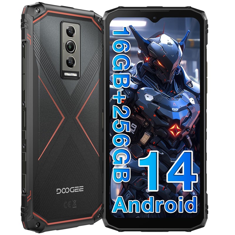 DOOGEE Blade10 Pro 2024 Telephone Poratble Incassable Android 14, 16GB RAM+256GB ROM/TF 2TB, 11 mm D&rsquo;épaisseur, 6,56’’ 90Hz, 50MP + 8MP, Smartphone Incassable, Octa-Core 5150 mAh, Face ID/NFC/OTG/GPS