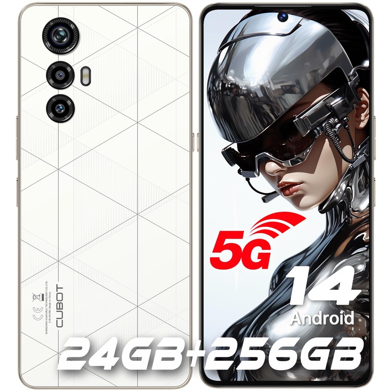 CUBOT Max 5 Téléphone Portable Débloqué 5G-24GO+256GO Smartphone Android 14, 144Hz 6.95&Prime; FHD+ Telephone Portable, 100MP Smartphone Débloqué, 5100mAh/33W, Dual SIM 5G/Refroidissement/Face ID/NFC